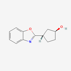 (1S,3S)-3-(1,3-Benzoxazol-2-yl)cyclopentan-1-ol