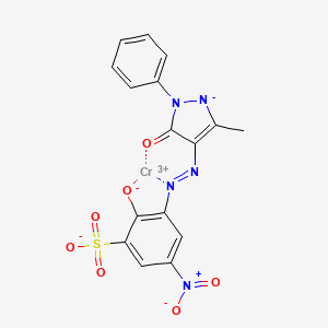 Chromium, [3-[(4,5-dihydro-3-methyl-5-oxo-1-phenyl-1H-pyrazol-4-yl)azo]-2-hydroxy-5-nitrobenzenesulfonato(3-)]-