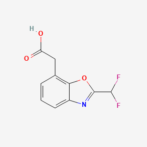 molecular formula C10H7F2NO3 B12885325 2-(Difluoromethyl)benzo[d]oxazole-7-acetic acid 