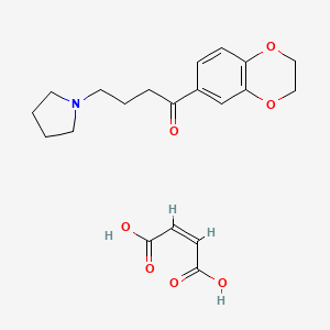 (Z)-but-2-enedioic acid;1-(2,3-dihydro-1,4-benzodioxin-6-yl)-4-pyrrolidin-1-ylbutan-1-one