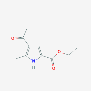 molecular formula C10H13NO3 B12885356 ethyl 4-acetyl-5-methyl-1H-pyrrole-2-carboxylate CAS No. 25907-31-7