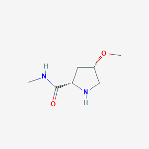 molecular formula C7H14N2O2 B12885363 (2S,4S)-4-Methoxy-N-methylpyrrolidine-2-carboxamide 