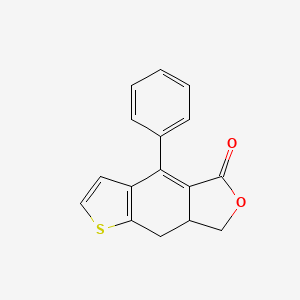 molecular formula C16H12O2S B12885364 4-Phenyl-7a,8-dihydrothieno(2,3-f)(2)benzofuran-5(7H)-one CAS No. 3216-46-4