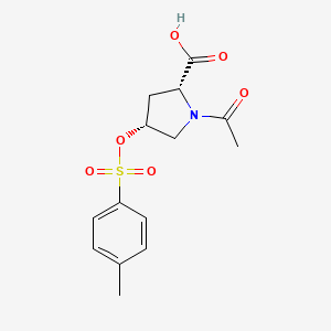 (4R)-1-Acetyl-4-[(4-methylbenzene-1-sulfonyl)oxy]-D-proline