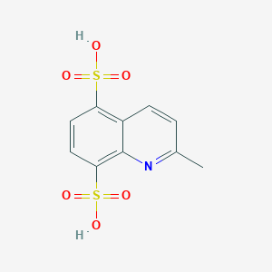 molecular formula C10H9NO6S2 B12885405 2-Methylquinoline-5,8-disulfonic acid CAS No. 782403-86-5