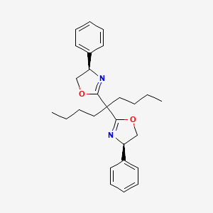 molecular formula C27H34N2O2 B12885425 (4R,4'R)-2,2'-(Nonane-5,5-diyl)bis(4-phenyl-4,5-dihydrooxazole) 