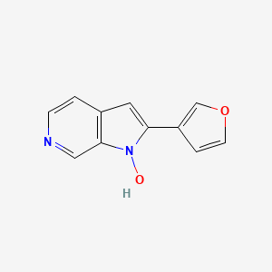 molecular formula C11H8N2O2 B12885429 2-(Furan-3-yl)-1H-pyrrolo[2,3-c]pyridin-1-ol 