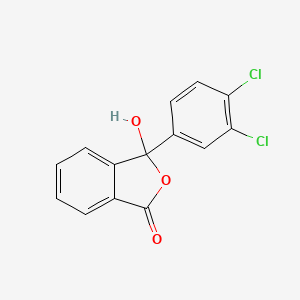 molecular formula C14H8Cl2O3 B12885467 3-(3,4-Dichlorophenyl)-3-hydroxy-2-benzofuran-1(3H)-one CAS No. 393085-34-2