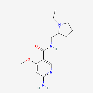 6-Amino-N-((1-ethyl-2-pyrrolidinyl)methyl)-4-methoxynicotinamide