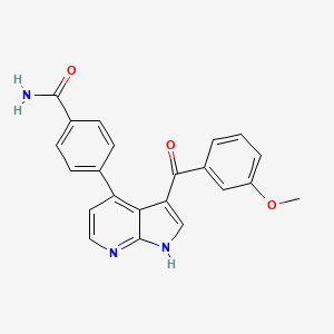 4-(3-(3-Methoxybenzoyl)-1H-pyrrolo[2,3-b]pyridin-4-yl)benzamide