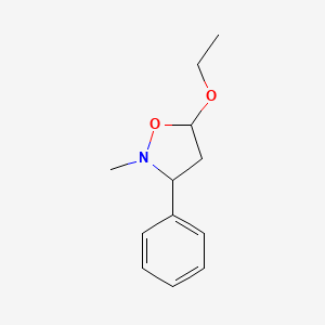 molecular formula C12H17NO2 B12885534 5-Ethoxy-2-methyl-3-phenylisoxazolidine 