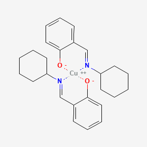 molecular formula C26H32CuN2O2 B12885565 Bis[o-(N-cyclohexylformimidoyl)phenolato]copper CAS No. 17084-40-1