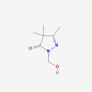 molecular formula C7H12N2O2 B12885607 1-(Hydroxymethyl)-3,4,4-trimethyl-1H-pyrazol-5(4H)-one 