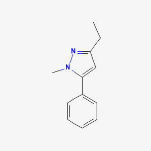 molecular formula C12H14N2 B12885633 3-Ethyl-1-methyl-5-phenyl-1H-pyrazole CAS No. 61592-31-2