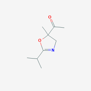 1-[5-Methyl-2-(propan-2-yl)-4,5-dihydro-1,3-oxazol-5-yl]ethan-1-one