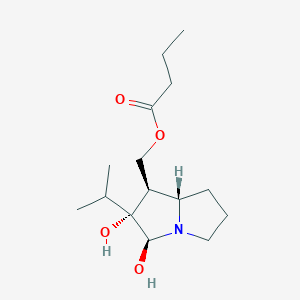 ((1R,2R,3S,7AS)-2,3-dihydroxy-2-isopropylhexahydro-1H-pyrrolizin-1-yl)methyl butyrate