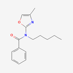 molecular formula C16H20N2O2 B12885679 N-(4-Methyl-1,3-oxazol-2-yl)-N-pentylbenzamide CAS No. 57068-44-7