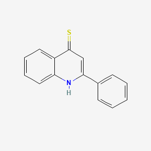 molecular formula C15H11NS B12885687 2-Phenylquinoline-4-thiol CAS No. 35379-05-6