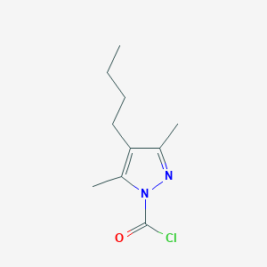 molecular formula C10H15ClN2O B12885717 4-Butyl-3,5-dimethyl-1H-pyrazole-1-carbonyl chloride 