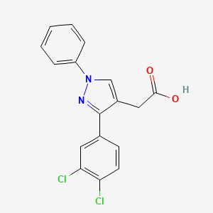 [3-(3,4-Dichlorophenyl)-1-phenyl-1H-pyrazol-4-yl]acetic acid