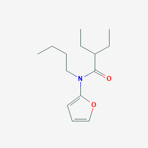 molecular formula C14H23NO2 B12885770 N-Butyl-2-ethyl-N-(furan-2-yl)butanamide CAS No. 62187-36-4