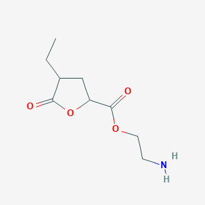 2-Aminoethyl 4-ethyl-5-oxotetrahydrofuran-2-carboxylate