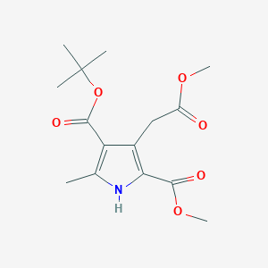 molecular formula C15H21NO6 B12885844 4-tert-Butyl 2-methyl 3-(2-methoxy-2-oxoethyl)-5-methyl-1H-pyrrole-2,4-dicarboxylate CAS No. 60024-79-5