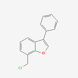 molecular formula C15H11ClO B12885875 7-(Chloromethyl)-3-phenyl-1-benzofuran CAS No. 58371-32-7