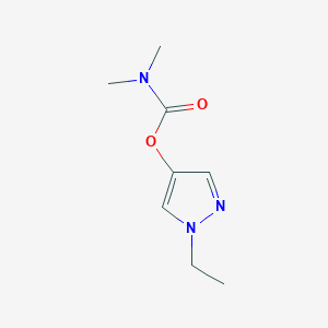 molecular formula C8H13N3O2 B12885879 1-Ethyl-1H-pyrazol-4-yl dimethylcarbamate CAS No. 88558-93-4