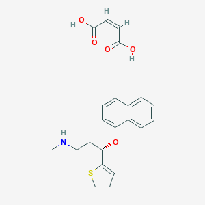 molecular formula C22H23NO5S B128859 (Z)-丁烯二酸; (3S)-N-甲基-3-萘-1-氧基-3-噻吩-2-基丙烷-1-胺 CAS No. 116817-86-8