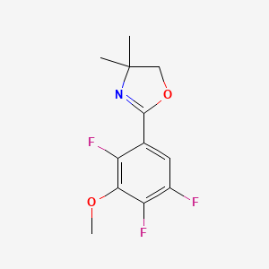 molecular formula C12H12F3NO2 B12885911 2-(2,4,5-Trifluoro-3-methoxyphenyl)-4,5-dihydro-4,4-dimethyloxazole CAS No. 865246-09-9