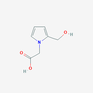 molecular formula C7H9NO3 B12885925 2-(2-(Hydroxymethyl)-1H-pyrrol-1-yl)acetic acid CAS No. 200557-24-0