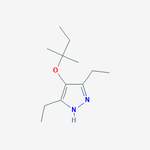 molecular formula C12H22N2O B12885956 3,5-Diethyl-4-(tert-pentyloxy)-1H-pyrazole 