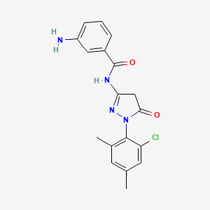 3-Amino-N-(1-(2-chloro-4,6-dimethylphenyl)-4,5-dihydro-5-oxo-1H-pyrazol-3-yl)benzamide