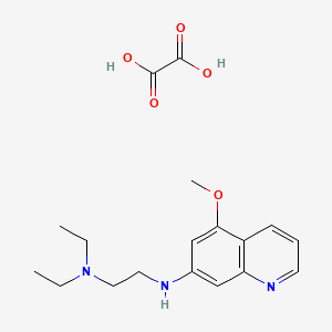 molecular formula C18H25N3O5 B12886041 Quinoline, 7-(2-(diethylamino)ethylamino)-5-methoxy-, oxalate CAS No. 73987-41-4