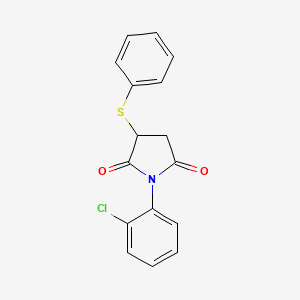 molecular formula C16H12ClNO2S B12886054 1-(2-Chlorophenyl)-3-(phenylsulfanyl)pyrrolidine-2,5-dione CAS No. 128535-08-0