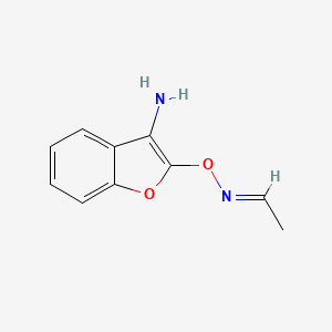 Acetaldehyde O-(3-aminobenzofuran-2-yl) oxime