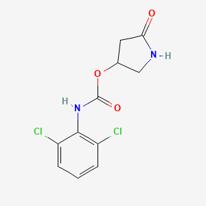 molecular formula C11H10Cl2N2O3 B12886099 5-Oxopyrrolidin-3-yl (2,6-dichlorophenyl)carbamate CAS No. 88015-94-5