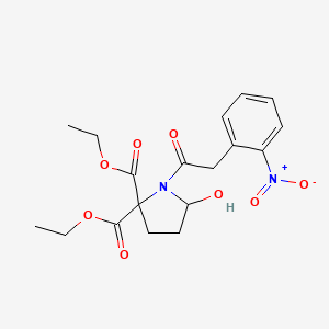 Diethyl 5-hydroxy-1-[2-(2-nitrophenyl)acetyl]pyrrolidine-2,2-dicarboxylate