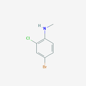 molecular formula C7H7BrClN B1288615 4-溴-2-氯-N-甲基苯胺 CAS No. 944131-95-7