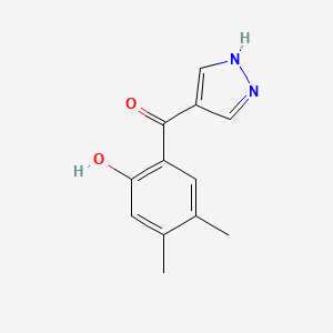 4-(4,5-Dimethyl-2-hydroxybenzoyl)pyrazole