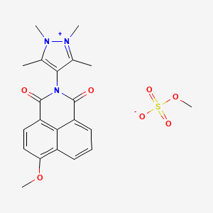 4-(6-Methoxy-1,3-dioxo-1H-benz(de)isoquinolin-2(3H)-yl)-1,2,3,5-tetramethyl-1H-pyrazolium methyl sulphate