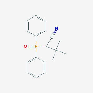 molecular formula C18H20NOP B12886225 2-(Diphenylphosphoryl)-3,3-dimethylbutanenitrile CAS No. 62970-03-0