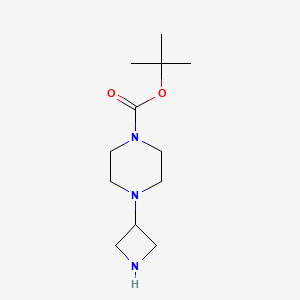 molecular formula C12H23N3O2 B1288624 叔丁基 4-(氮杂环丁基)哌嗪-1-羧酸酯 CAS No. 219725-67-4