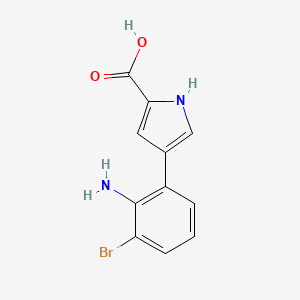 4-(2-Amino-3-bromophenyl)-1H-pyrrole-2-carboxylic acid