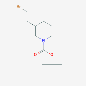 molecular formula C12H22BrNO2 B1288631 叔丁基 3-(2-溴乙基)哌啶-1-羧酸酯 CAS No. 210564-54-8