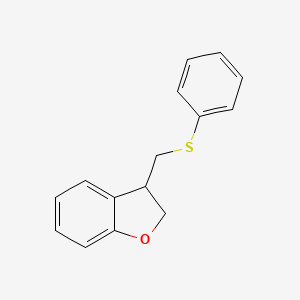 molecular formula C15H14OS B12886313 2,3-Dihydro-1-benzofuran-3-ylmethyl phenyl sulfide CAS No. 103304-48-9