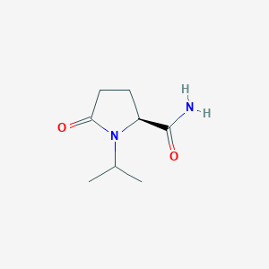 molecular formula C8H14N2O2 B12886330 (S)-1-Isopropyl-5-oxopyrrolidine-2-carboxamide 