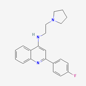 4-Quinolinamine, 2-(4-fluorophenyl)-N-[2-(1-pyrrolidinyl)ethyl]-