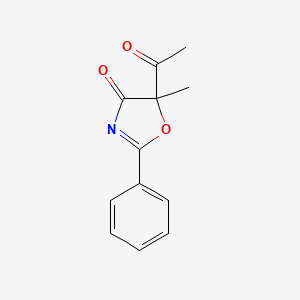 molecular formula C12H11NO3 B12886342 5-Acetyl-5-methyl-2-phenyl-1,3-oxazol-4-one CAS No. 18354-41-1